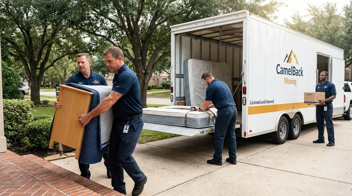 Crew loading residential truck for cross-state move from Vincentown, NJ